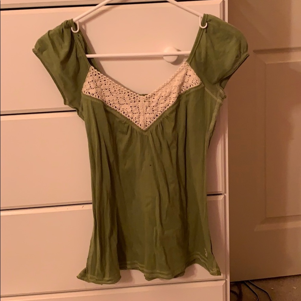 Olive Green Abercrombie & Fitch Blouse